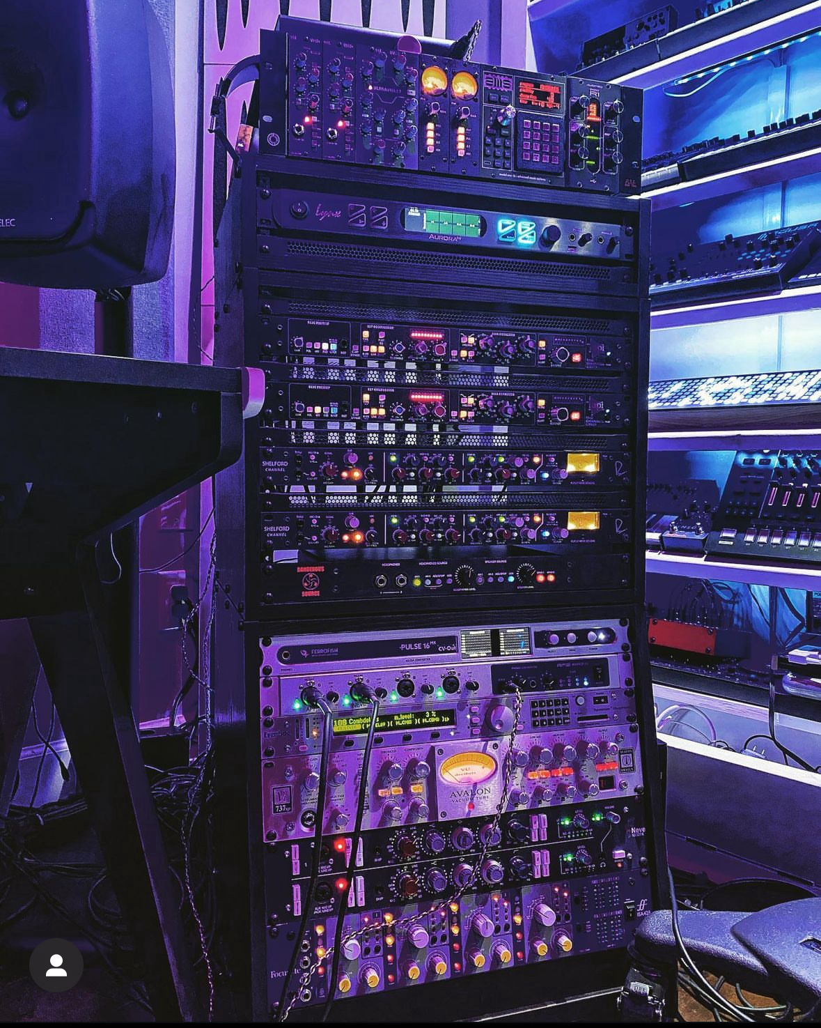 Detail of Richard Devine’s studio setup.