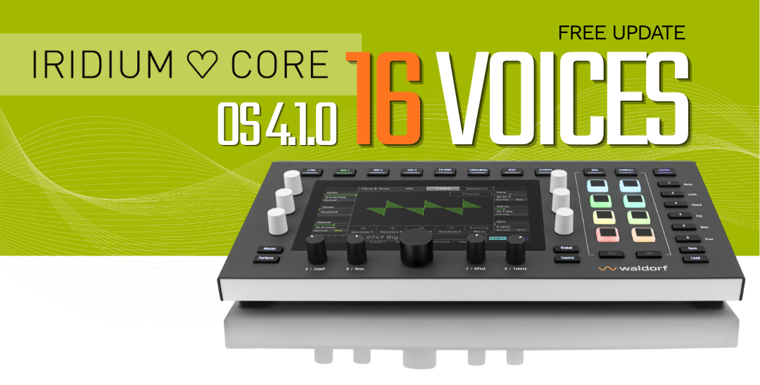 Waldorf Iridium Core OS 4.1.0 Aggiornamento 16 Voci